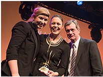 BWI gewinnt HR-Excellence Award.  (v.l.n.r.: Jessica Weigelt, Anja Pfisterer  und Johannes Nagel alle BWI Systeme GmbH) (Bildquelle: Laurin Schmid/Helios Media)
